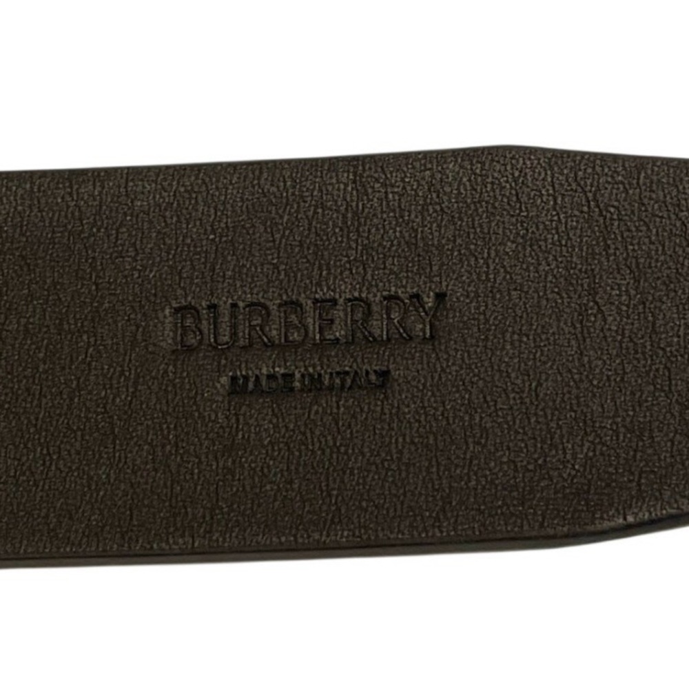 BURBERRY Black Leather, Brushed Gold Tone Shield Buckle Belt. 31"- 35" NWT - Picture 8 of 8